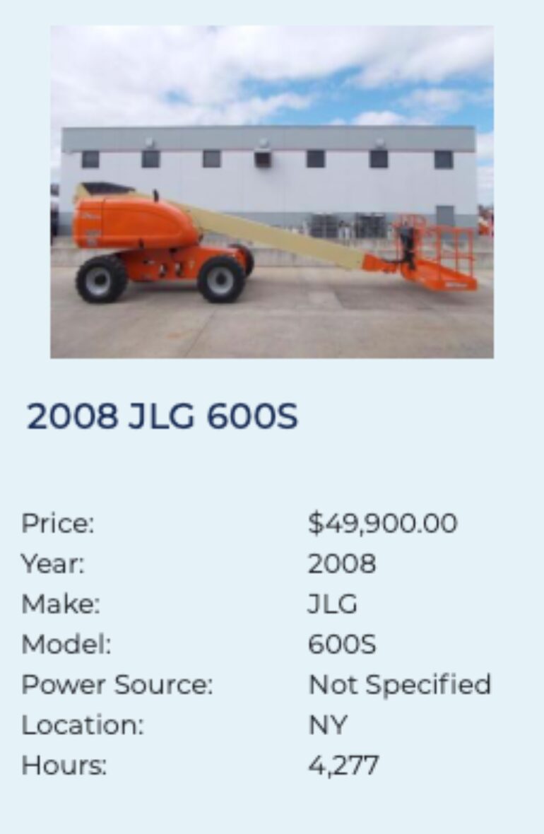 JLG 600S FleetNow 2
