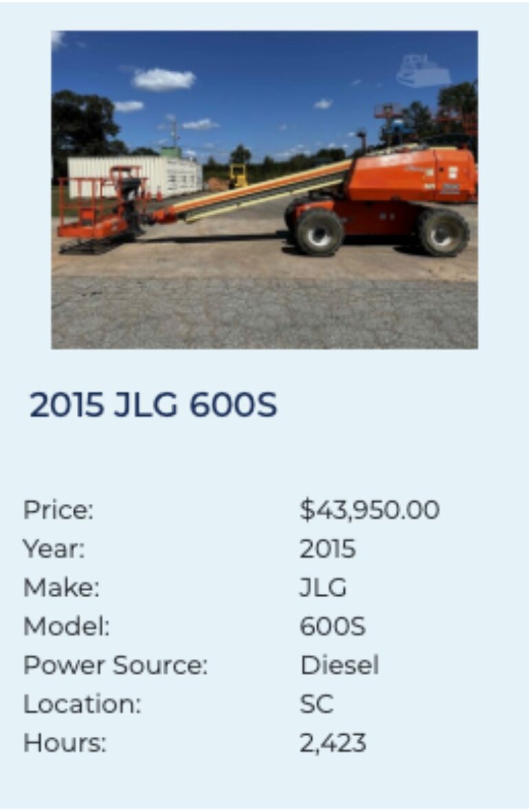JLG 600S FleetNow 4