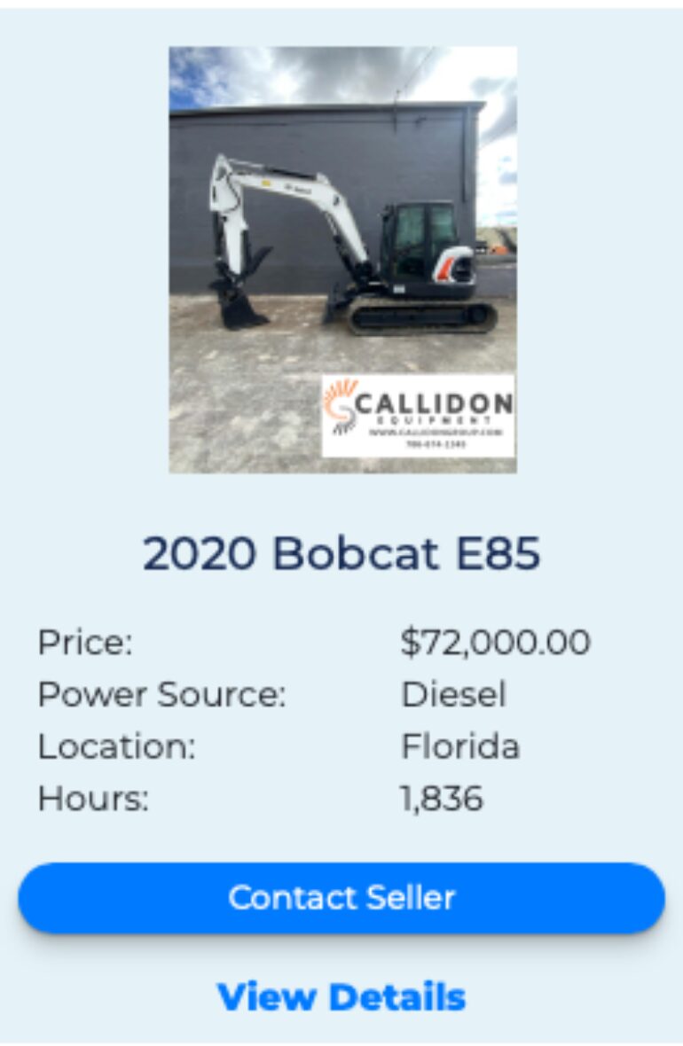 Bobcat E85 FleetNow