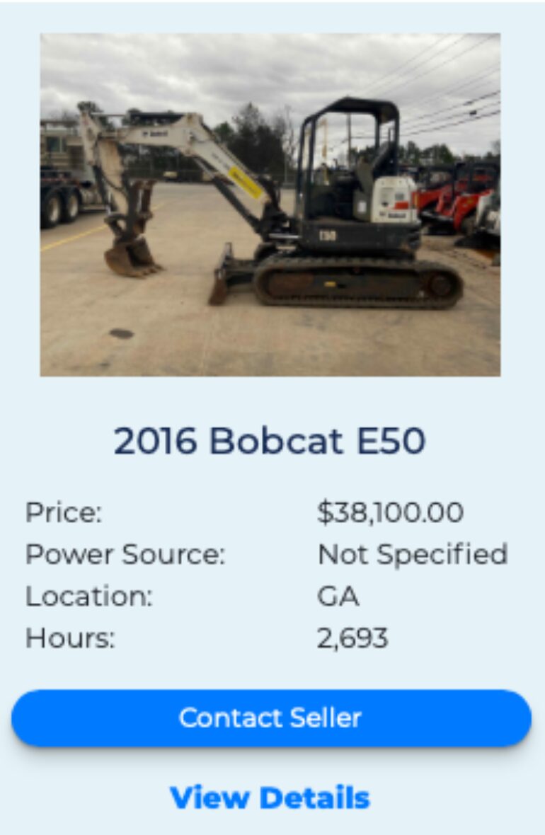 Bobcat E50 FleetNow