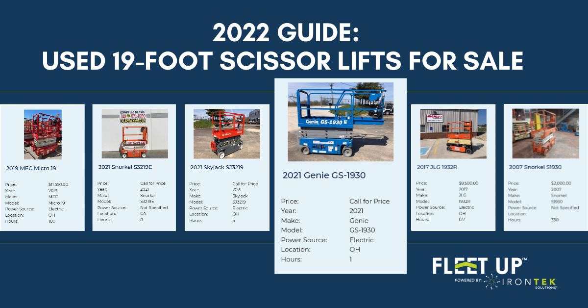 Used 19-foot scissor lifts for sale