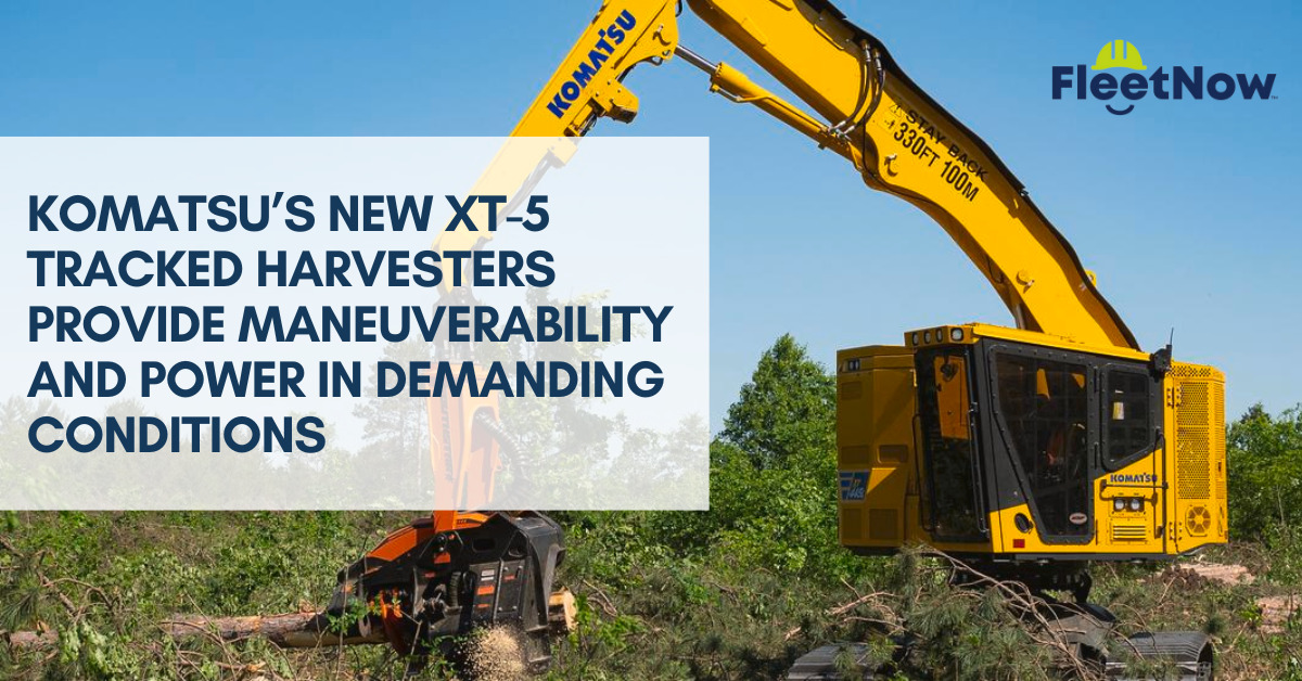 New Komatsu XT 5 tracked harvesters provide maneuverability and power in demanding conditions