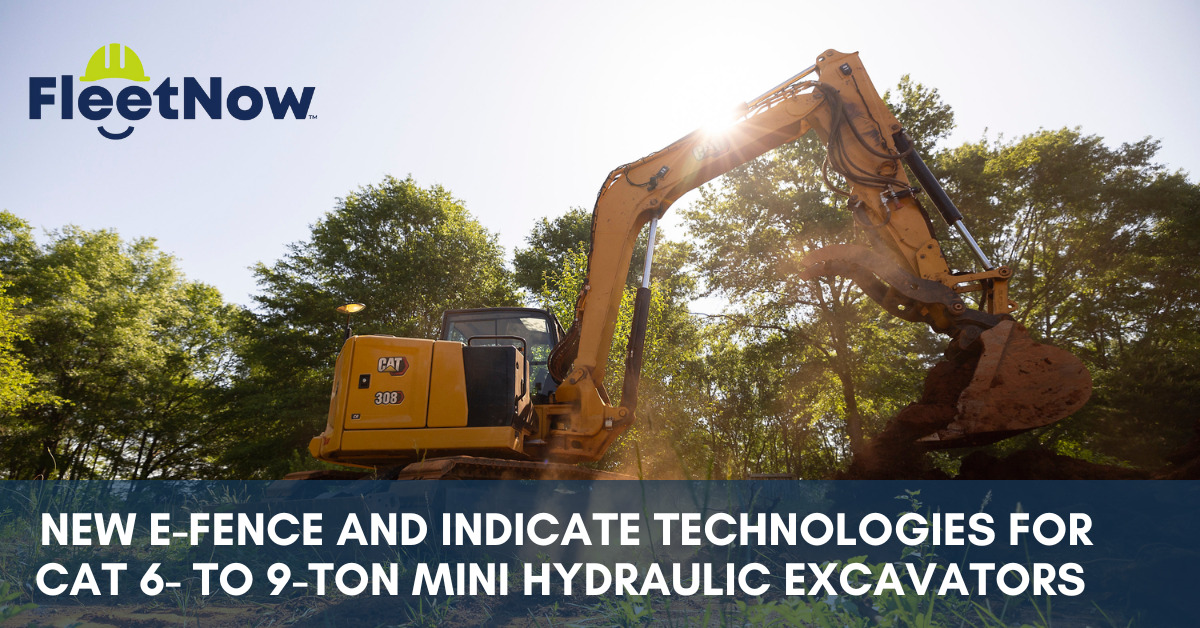 New E-Fence and Indicate technologies for Cat 6- to 9-ton mini hydraulic excavators simplify operation