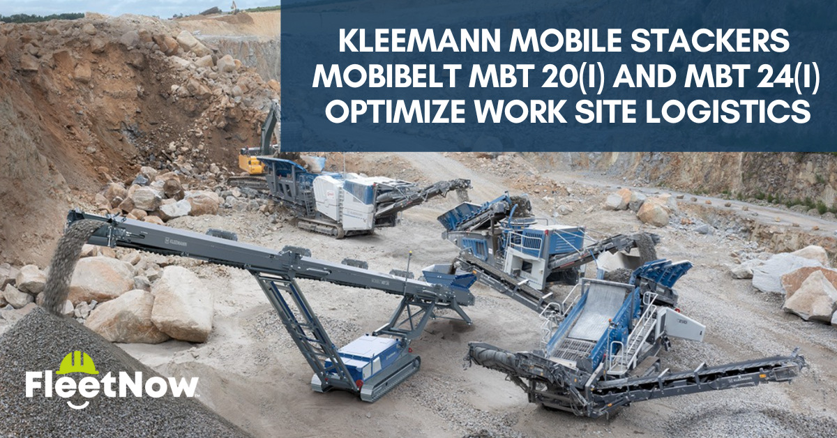 kleemann mobile stackers MOBIBELT MBT 20(i) and MBT 24(i) optimize work site logistics