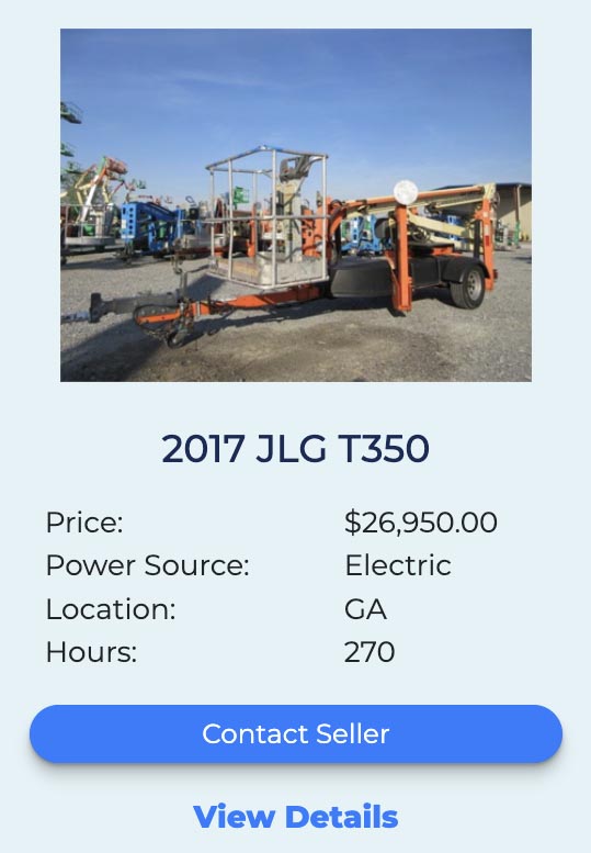 2017 JLG T350 towable boom lift for sale on FleetNow
