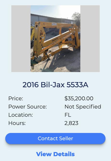 The towable lift with the highest number of hours is this 2016 Bil-Jax 5533A