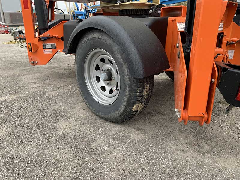 Example of used towable boom lift tire photo
