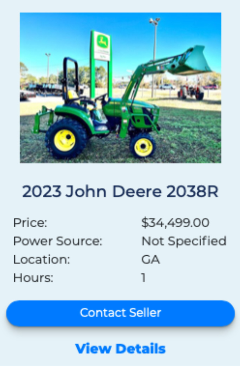 John Deere 2038R FleetNow 2