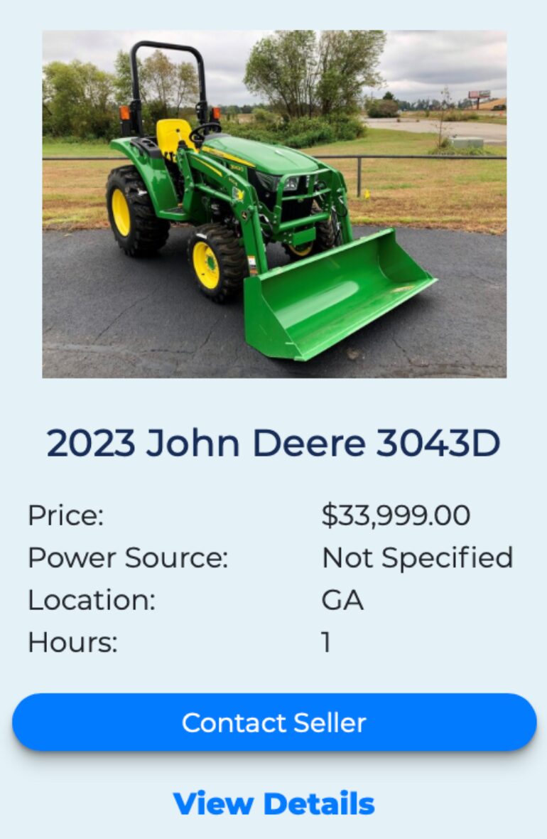 John Deere 3043D fleetnow listing 1