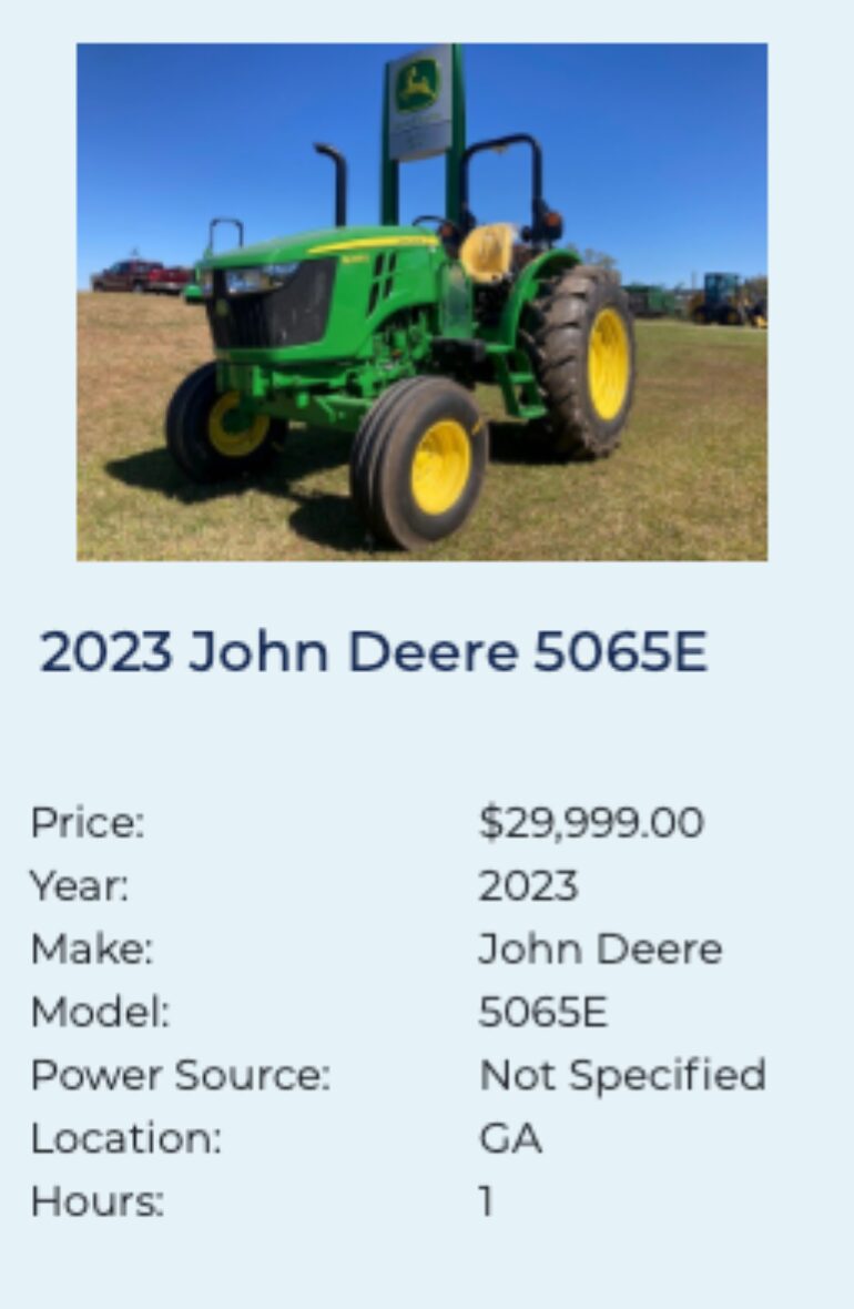 John Deere 5065e fleetnow listing 3