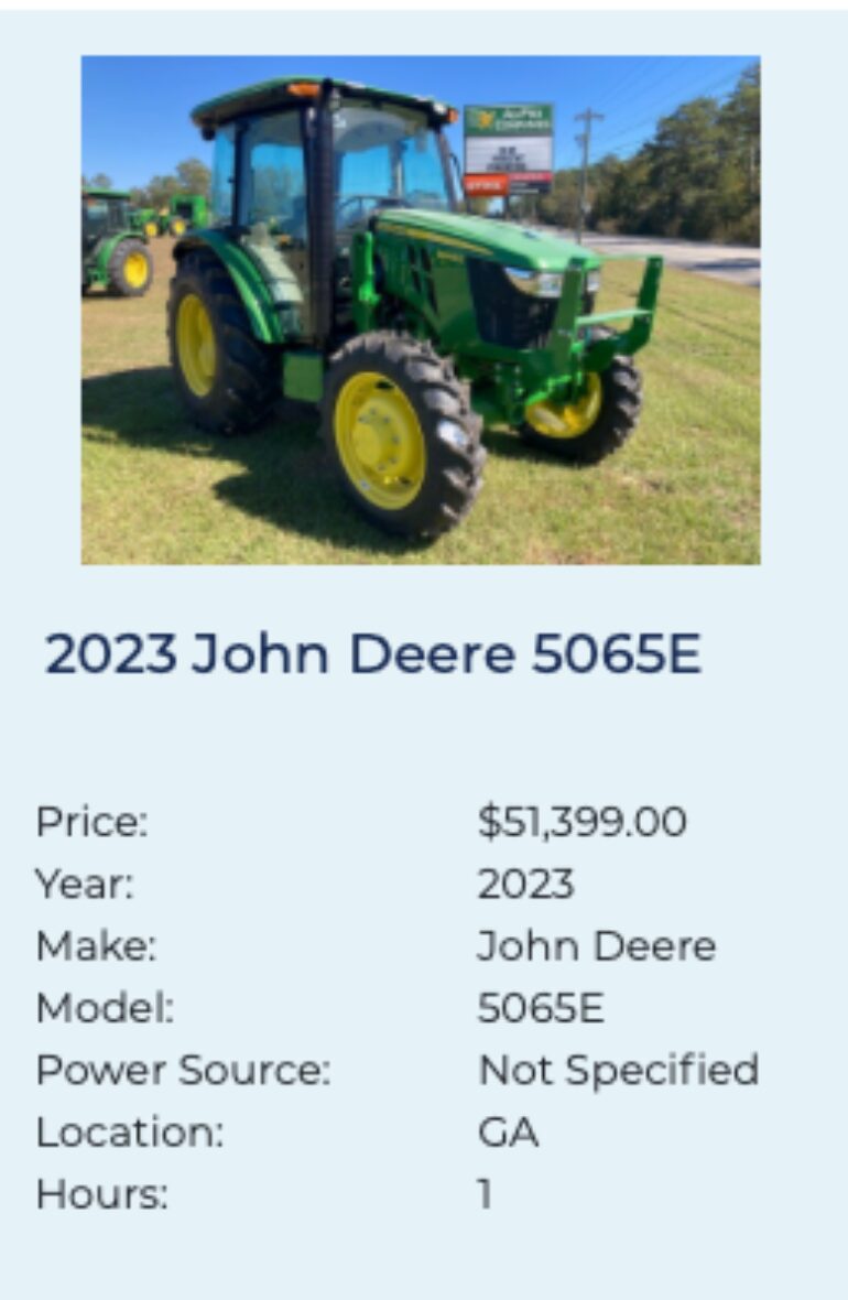 John Deere 5065e fleetnow listing 4