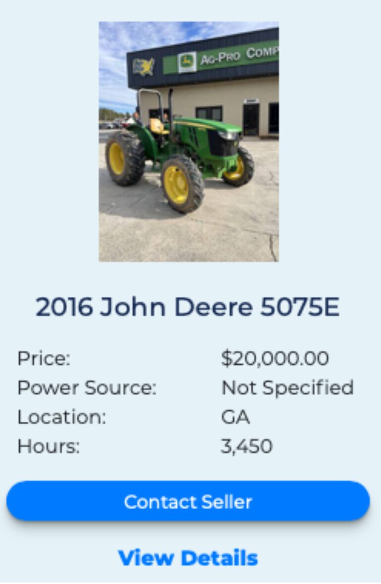 John Deere 5075E fleetnow listing 1