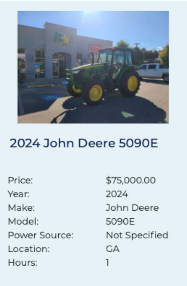John Deere 5090E fleetnow listing 1