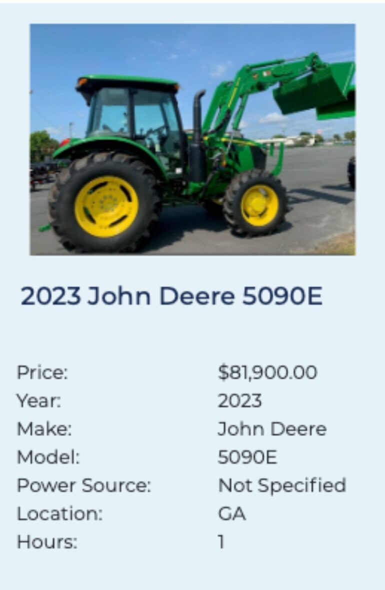 John Deere 5090E fleetnow listing 2