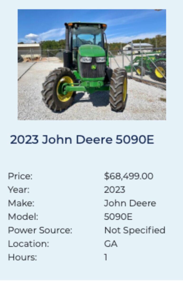 John Deere 5090E fleetnow listing 3