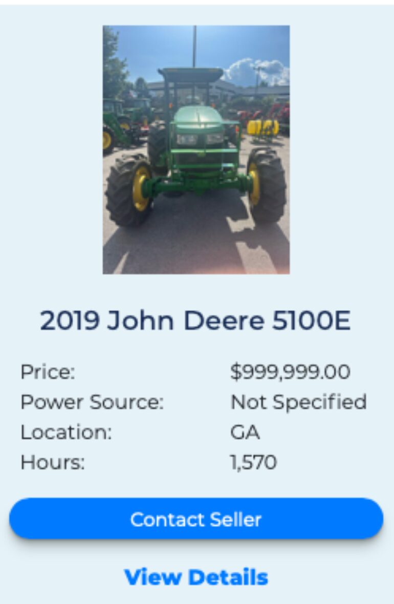 John Deere 5100E fleetnow listing 1