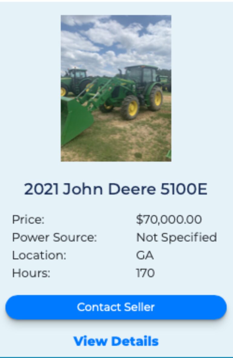 John Deere 5100E fleetnow listing 2